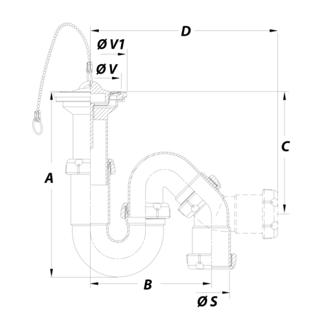 Sifón lavabo o bidé