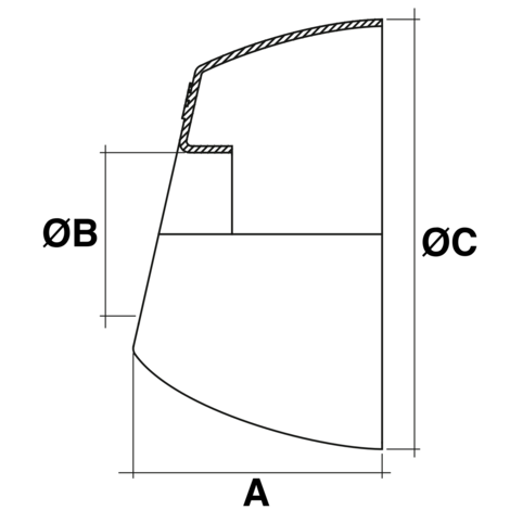 Plafón embellecedor ovalado