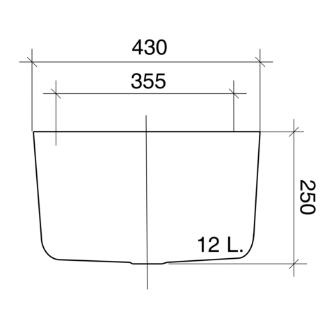 Deposito cisterna para inodoro 12 litros, tanque alto