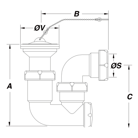 Sifón lavabo o bidé