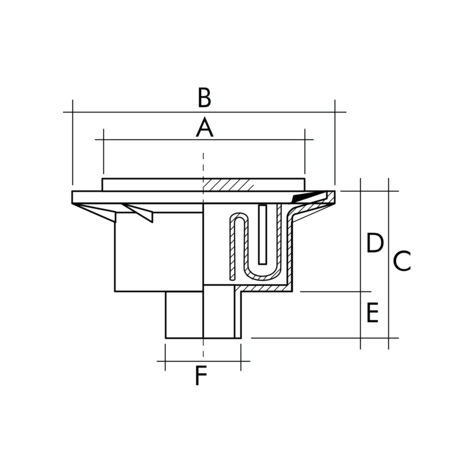 Caldereta sifónica extensible autolimpiante salida vertical INOX macho encolar