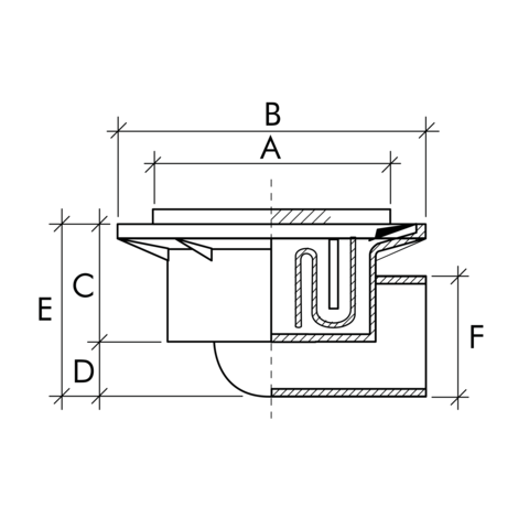 Caldereta sifónica extensible autolimpiante salida horizontal macho encolar