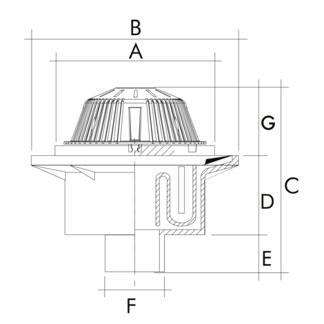 Caldereta sifónica extensible autolimpiante salida vertical macho encolar. Rejilla alta en PP