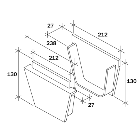 Conjunto tapón, ancho 200