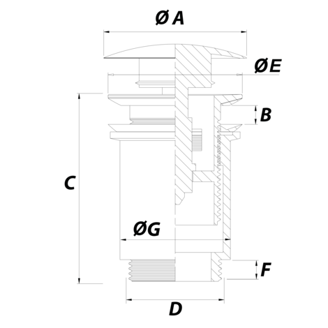 Válvula desagüe lavabo clik-clak