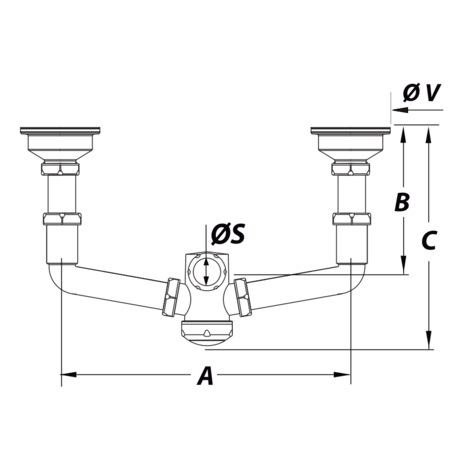 Colector sifonico válvulas cesta
