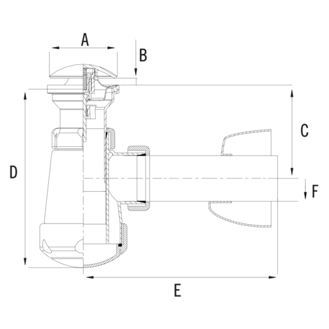 Sifón botella con válvula click-clack