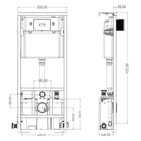 Cisterna empotrada con triturador sanitario incorporado CICLON CC