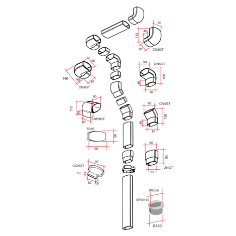 Tubo bajante Ovation