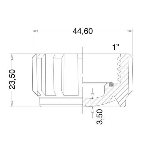 Tapón hembra con junta