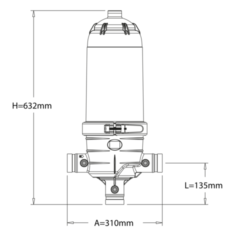 Filtro de malla 2” standard