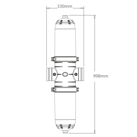 Filtro 200 micras hidrociclónico doble cuerpo compacto-ANILLAS