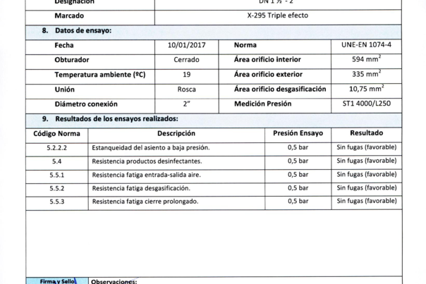 Certificado ventosa Triple efecto 1 1/2 X-295