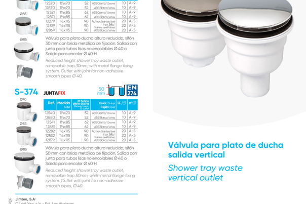 Folleto Válvula altura reducida