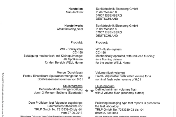 Certificado Cisternas Wellzertifikat CC 121 SMR FO-2V-2C+2L 4l 7313339-10