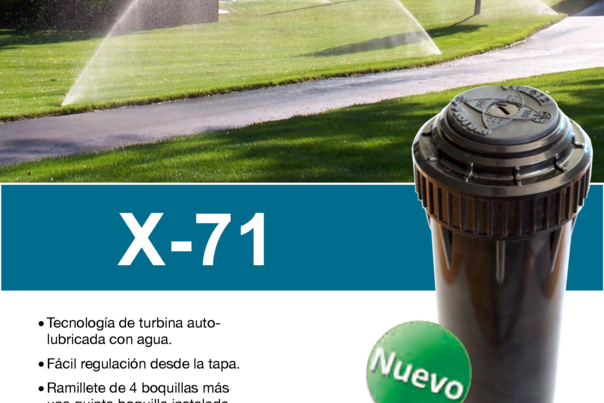 Información técnica aspersor de turbina emergente X-71