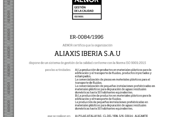 CERTIFICADO AENOR JIMTEN ISO-9001