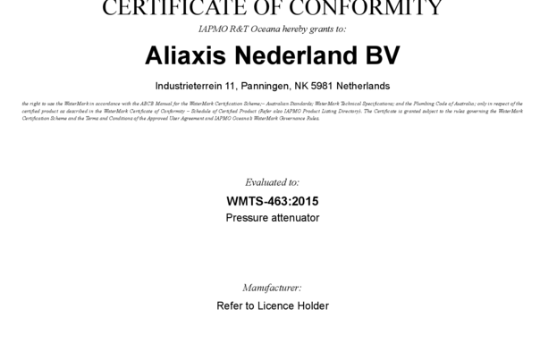 Certificado – WaterMark (AU) – WM‑022831 – Studor P.A.P.A.