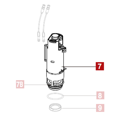 Mecanismo descarga (Incluye cables)