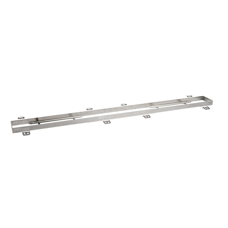 Cerco OCULTO superior de acero para canaletas Linnum de altura reducida y altura normal, ancho 50