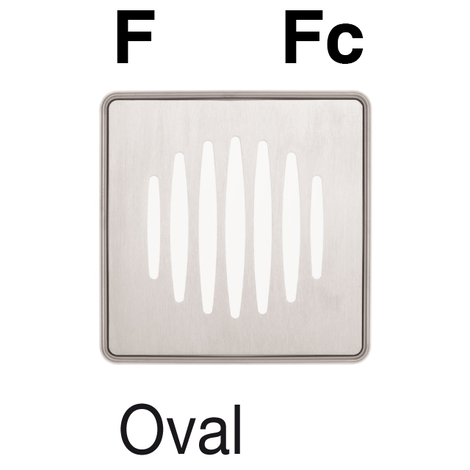Rejilla OVAL de acero inoxidable sumidero 98X98 (CAMALEON 100)