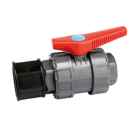 Valv. esfera rosca hembra-conexión bidón