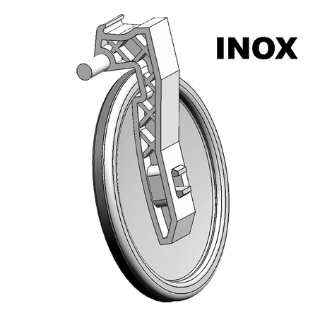 Clapeta metálica con junta válvula antiretorno. INOX