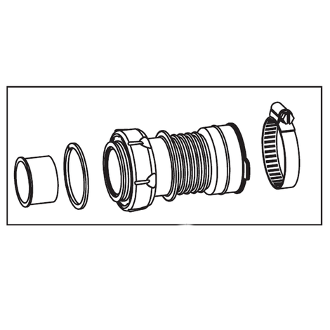 Conjunto manguito flexible conexión auxiliar