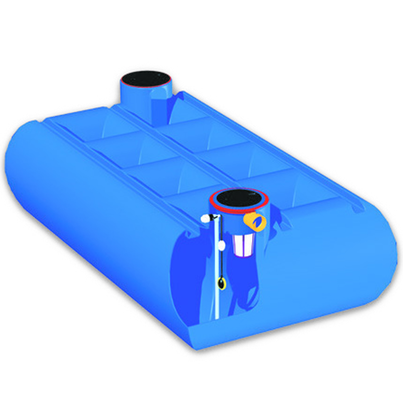 Sistema de reutilización de aguas para riego automático. Sobre tanque FLAT.