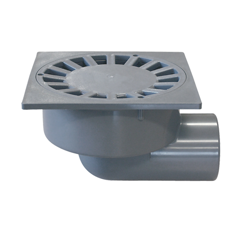 Sumidero sifónico PVC salida horizontal.