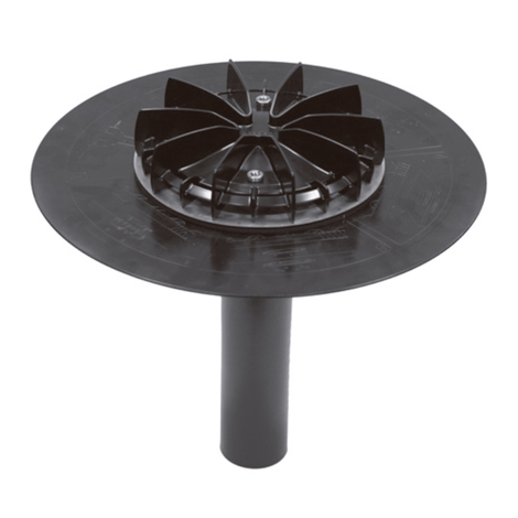 Sumidero con prensatelas para sistema sifónico de evacuación de cubiertas con conector 75 mm