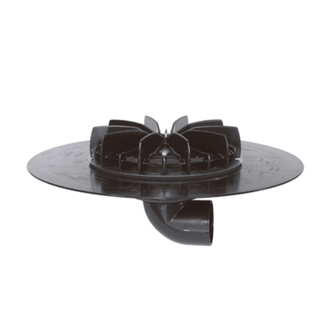 Sumidero para sistemas sifónicos de evacuación de cubiertas. Salida horizontal