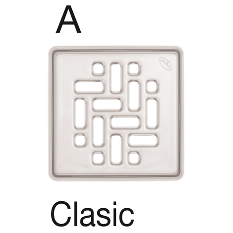 Rejilla CLASIC acero inoxidable sumidero 98X98 (CAMALEON 100)