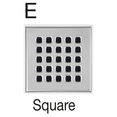 Rejilla SQUARE de acero inoxidable 98x98 (CAMALEON 100)