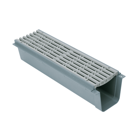Canaleta transitable con rejilla, ancho 130