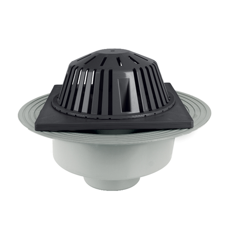 Caldereta sifónica extensible autolimpiante salida vertical macho encolar. Rejilla alta en PP