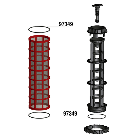 Junta tórica cartucho anillas/malla