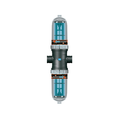 Batería de filtros automáticos doble cuerpo 3” 25 micras. <b>Configuración horizontal</b>