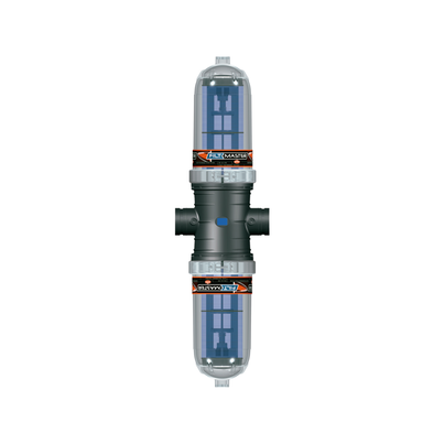 Batería de filtros automáticos doble cuerpo 3” 100 micras. <b>Configuración horizontal</b>