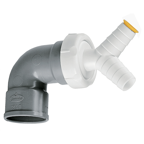 Codo h/encolar c/doble toma electrod.