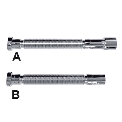 Manguito flexible cromo jta. plana