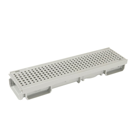 Canal con rejilla tipo piscina en PVC.