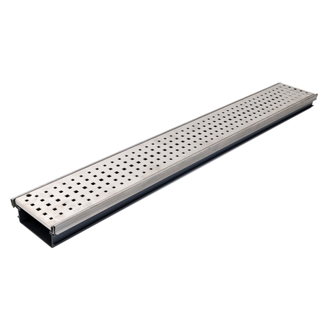 Canal de baja cota PP con rejilla de ac inox perforada.