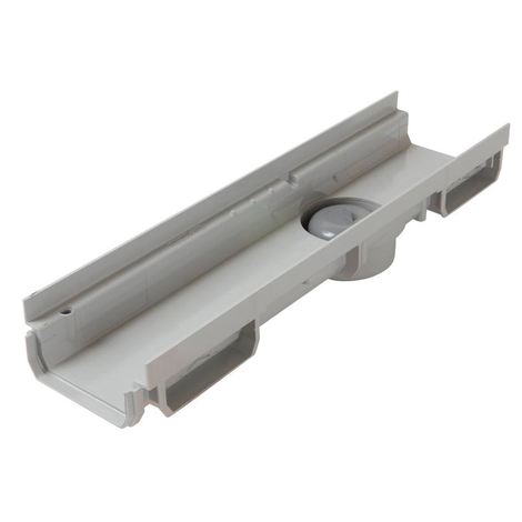 Cuerpo de canal sifónica de 0,5 m PVC sin rejilla