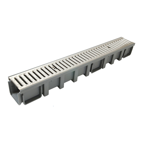 Canaleta con rejilla pasarela acero galvanizado. Ancho 130