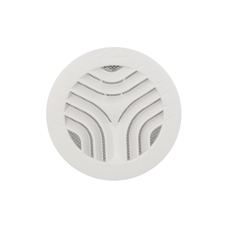 Rejilla de ventilación interior con mosquitera y fijación con clips.