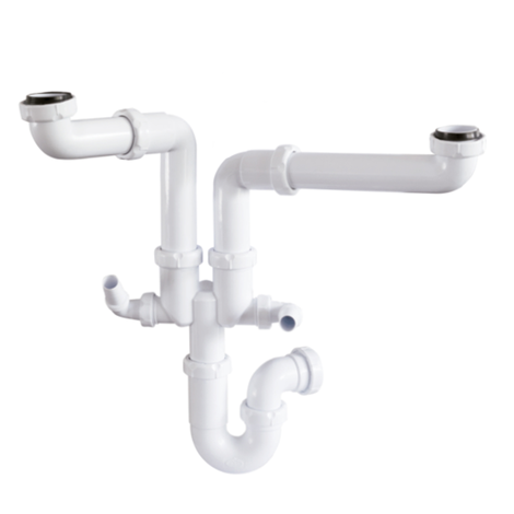 Sifón curvo ahorro espacio