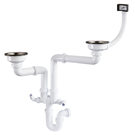 Colector sifónico curvo ahorro espacio