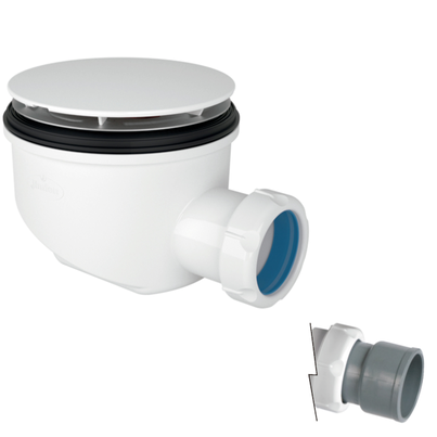 Válvula sifónica para plato ducha altura reducida Ø115. Sifón 50 mm