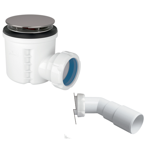 Válvula sifónica para plato ducha altura reducida Ø70. Sifón 50 mm